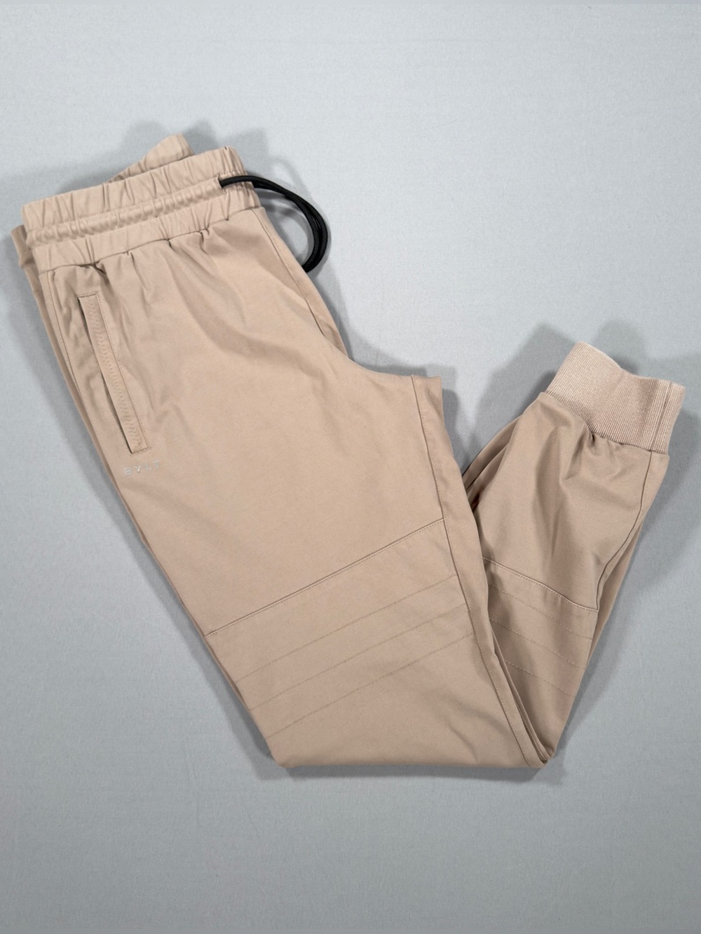 BYLT Basics Elite+ Joggers Mens Medium M Fawn Tan Khaki Tapered Sweatpants
